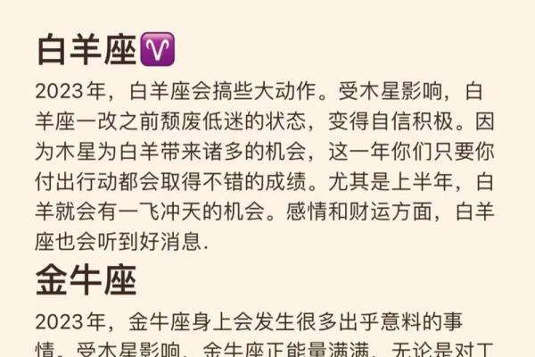 十二星座运势全解析2023年最新运势预测
