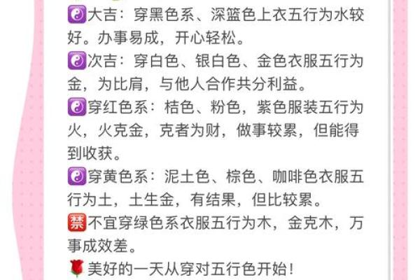 2025年4月25日每日穿衣五行颜色运势