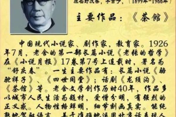 老舍的简介及个人资料 老舍的简介及个人资料